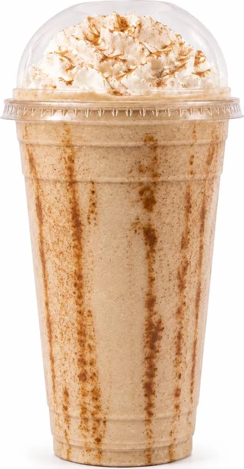 Churro protein shake dusted with cinnamon