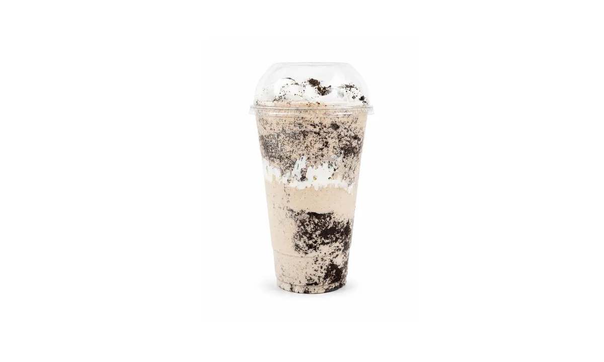 Oreo Delight protein shake with cookies-and-cream swirl